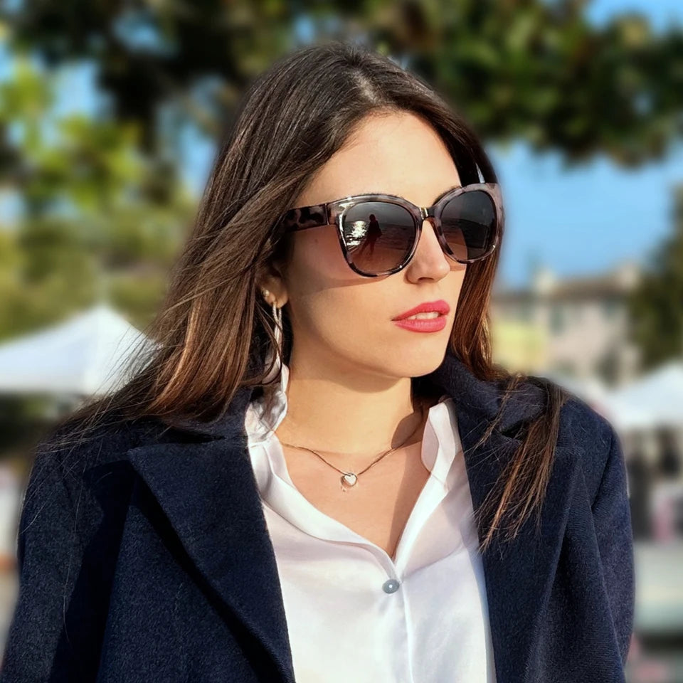 ZENOTTIC Fashion Cateye Polarized Sunglasses for Women - Oversized Sun Glasses UV400 Protection Retro Shades Designer Style